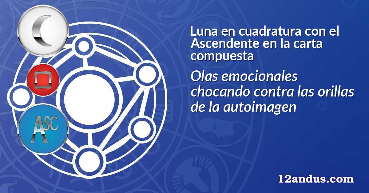 Luna en cuadratura con el Ascendente en la carta compuesta