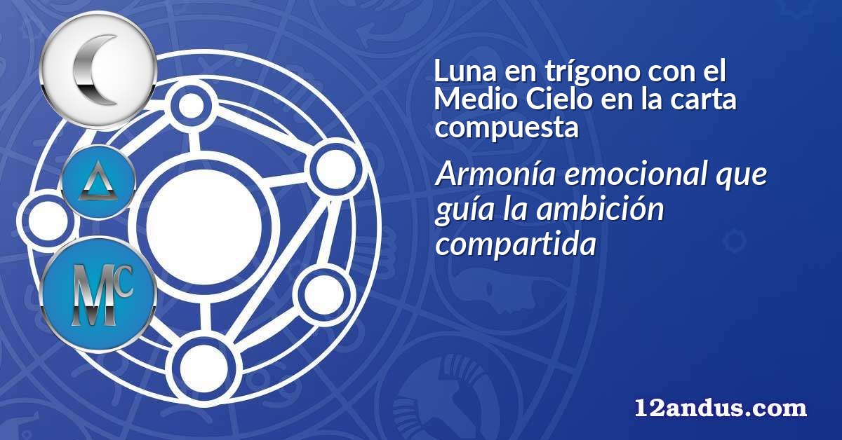 Luna en trígono con el Medio Cielo en la carta compuesta