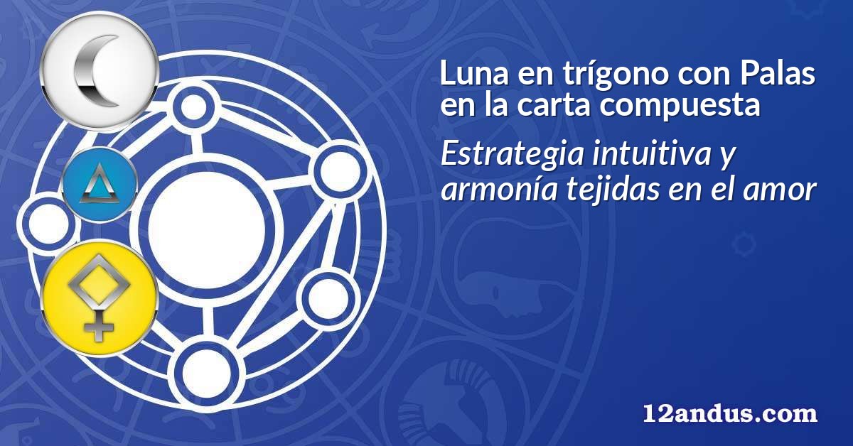 Luna en trígono con Palas en la carta compuesta