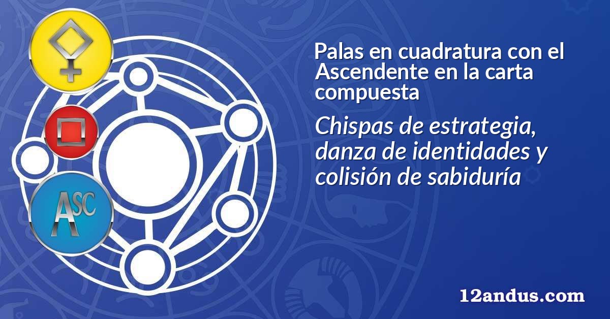 Palas en cuadratura con el Ascendente en la carta compuesta