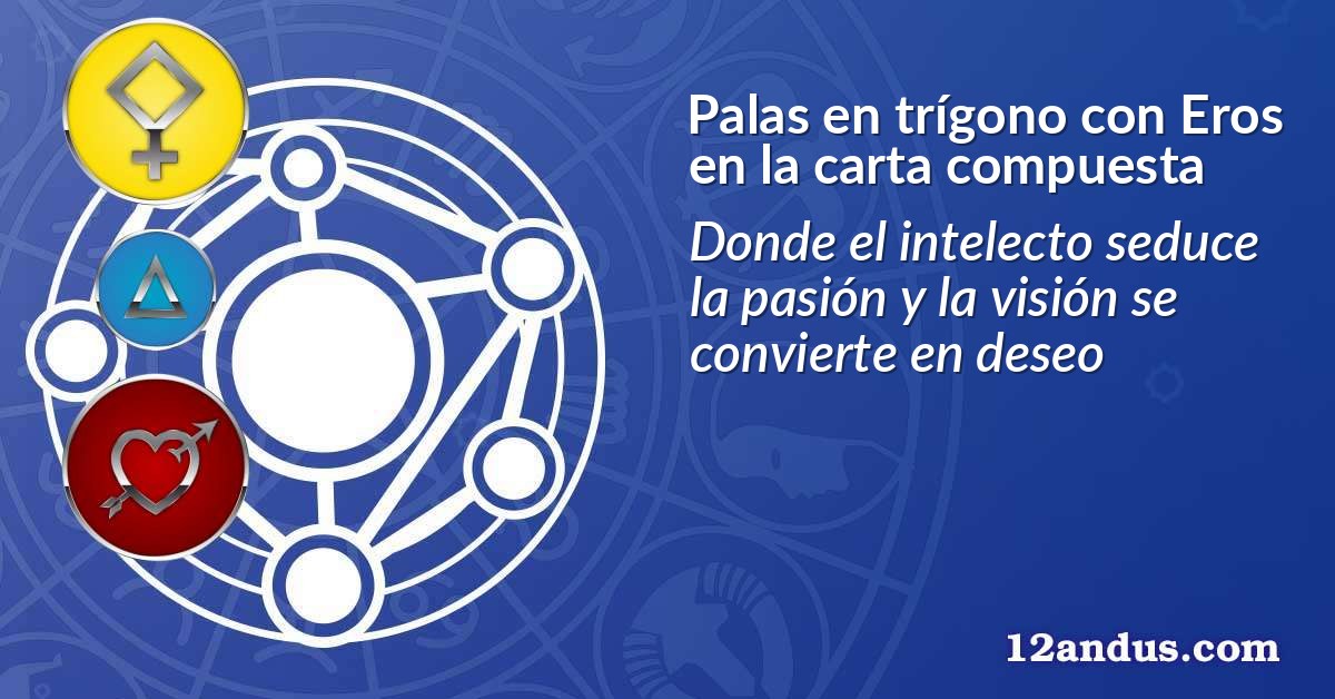 Palas en trígono con Eros en la carta compuesta