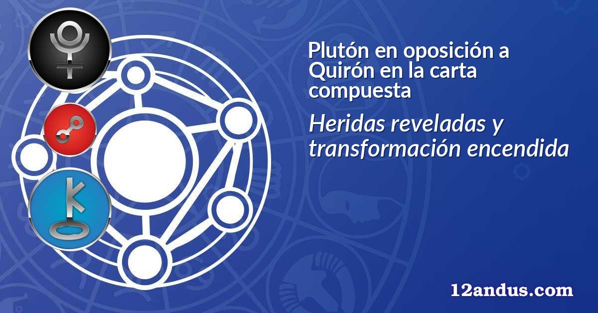 Plutón en oposición a Quirón en la carta compuesta