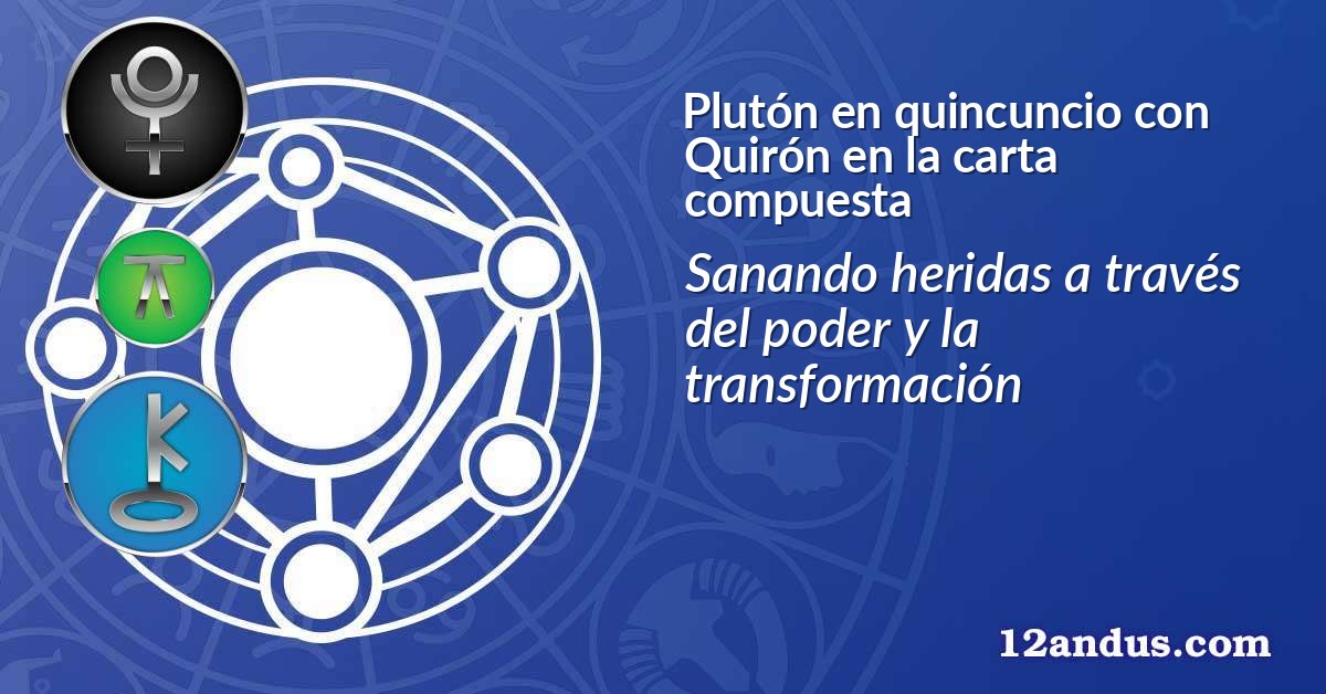 Plutón en quincuncio con Quirón en la carta compuesta