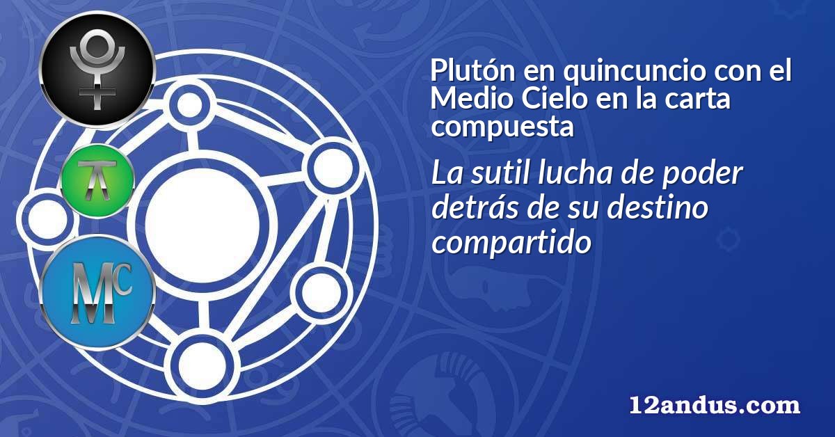 Plutón en quincuncio con el Medio Cielo en la carta compuesta