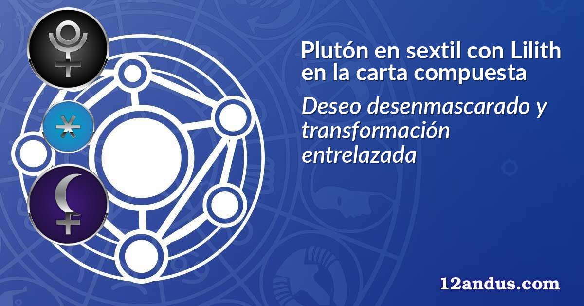 Plutón en sextil con Lilith en la carta compuesta