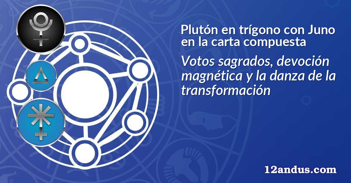 Plutón en trígono con Juno en la carta compuesta
