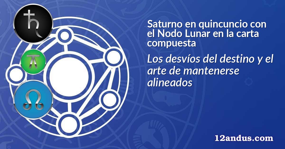 Saturno en quincuncio con el Nodo Lunar en la carta compuesta