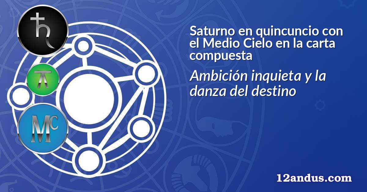 Saturno en quincuncio con el Medio Cielo en la carta compuesta