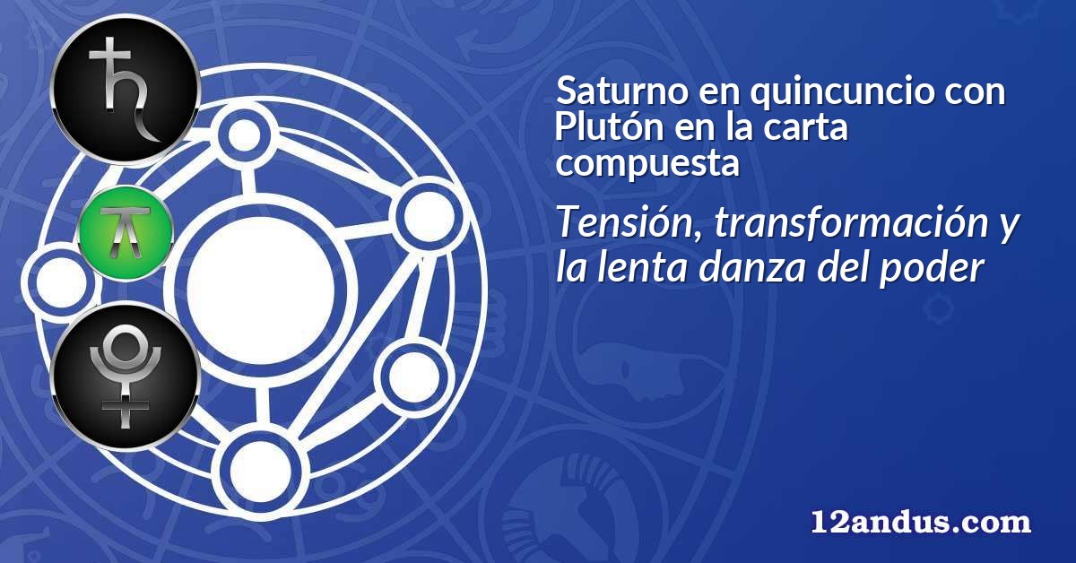 Saturno en quincuncio con Plutón en la carta compuesta
