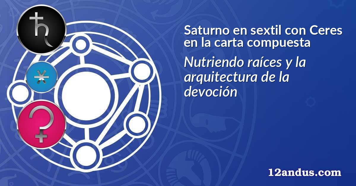 Saturno en sextil con Ceres en la carta compuesta