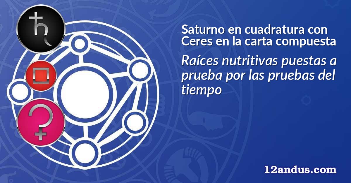 Saturno en cuadratura con Ceres en la carta compuesta