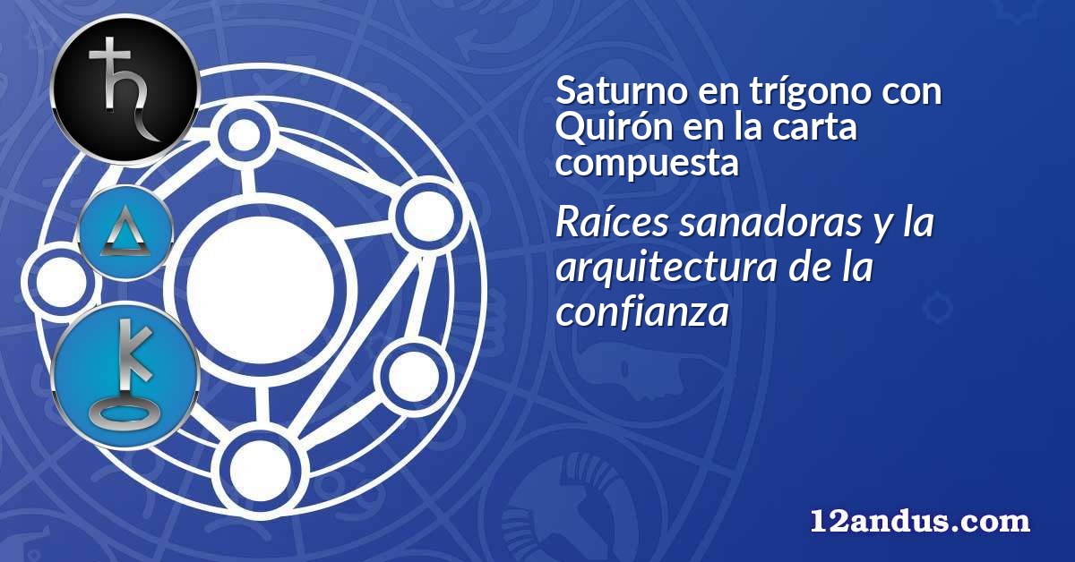 Saturno en trígono con Quirón en la carta compuesta