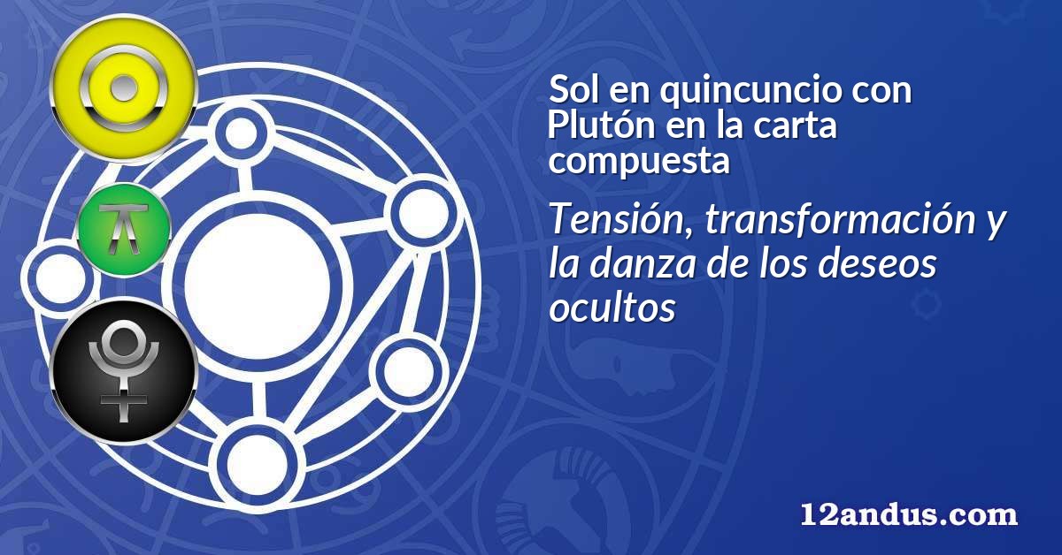 Sol en quincuncio con Plutón en la carta compuesta