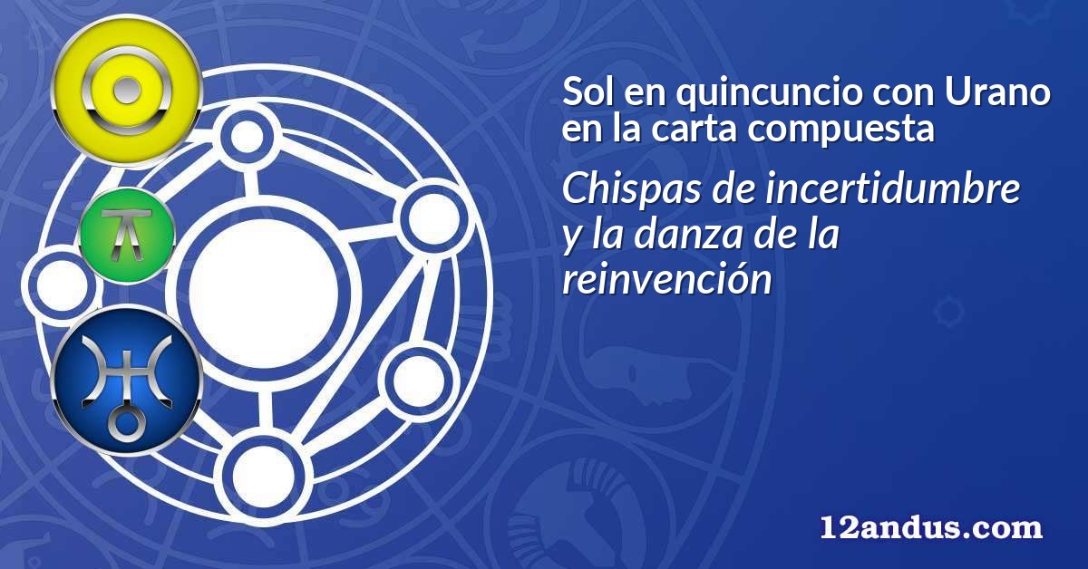 Sol en quincuncio con Urano en la carta compuesta