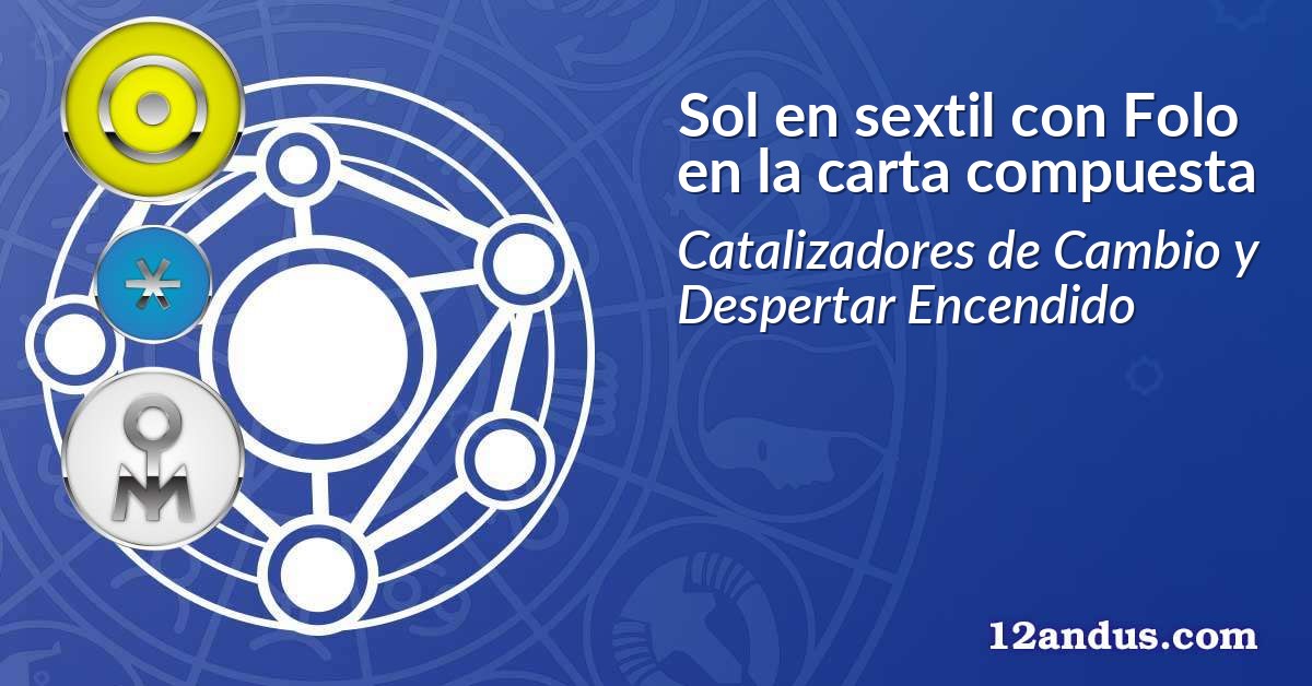 Sol en sextil con Folo en la carta compuesta