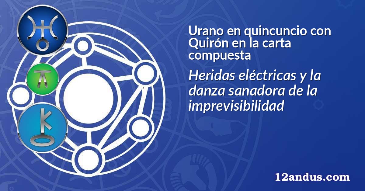 Urano en quincuncio con Quirón en la carta compuesta