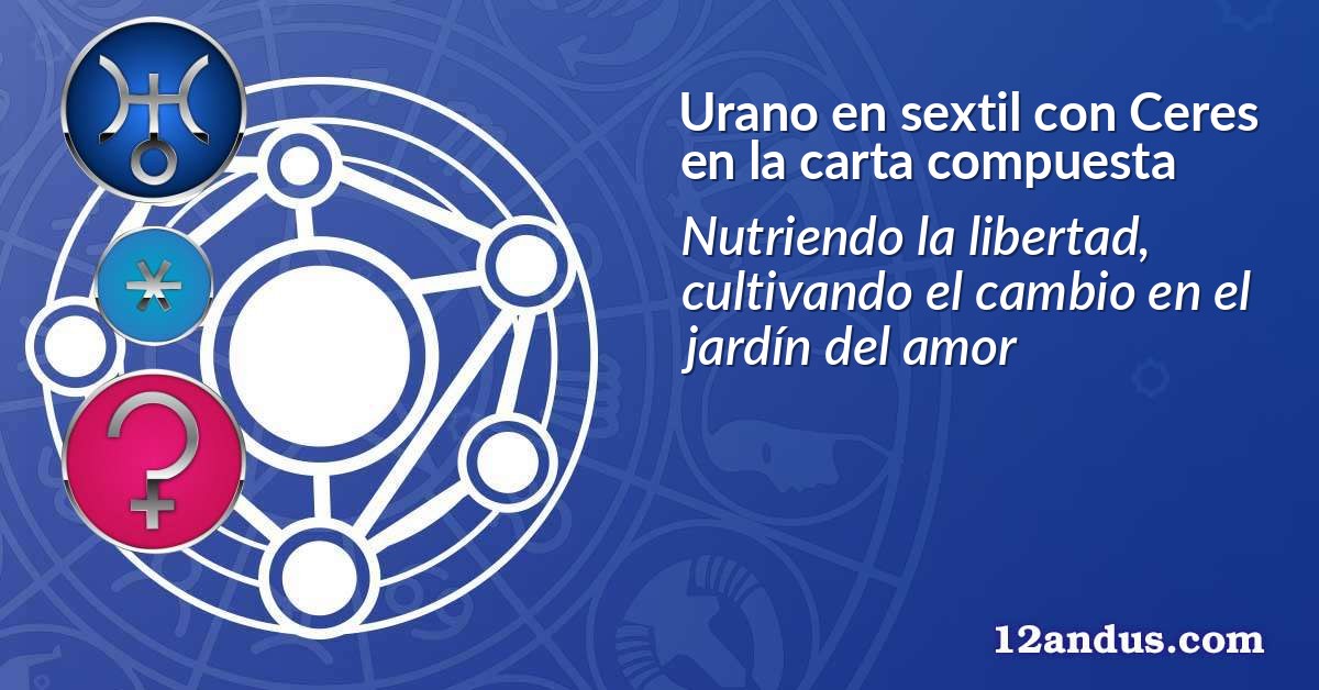 Urano en sextil con Ceres en la carta compuesta
