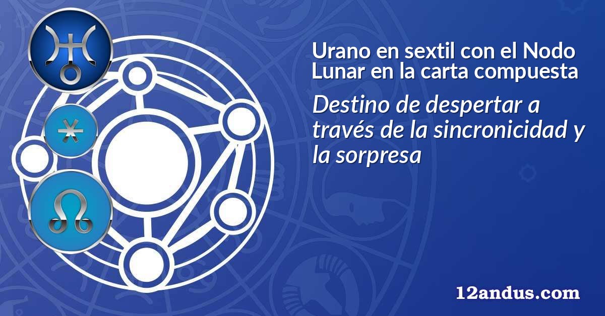Urano en sextil con el Nodo Lunar en la carta compuesta