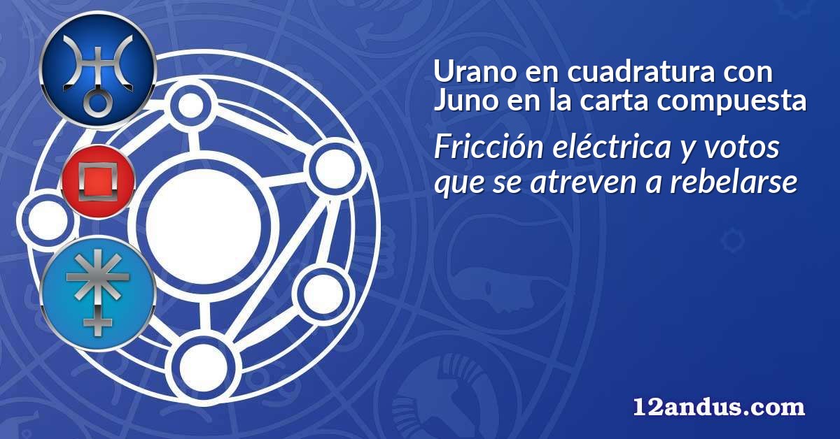 Urano en cuadratura con Juno en la carta compuesta