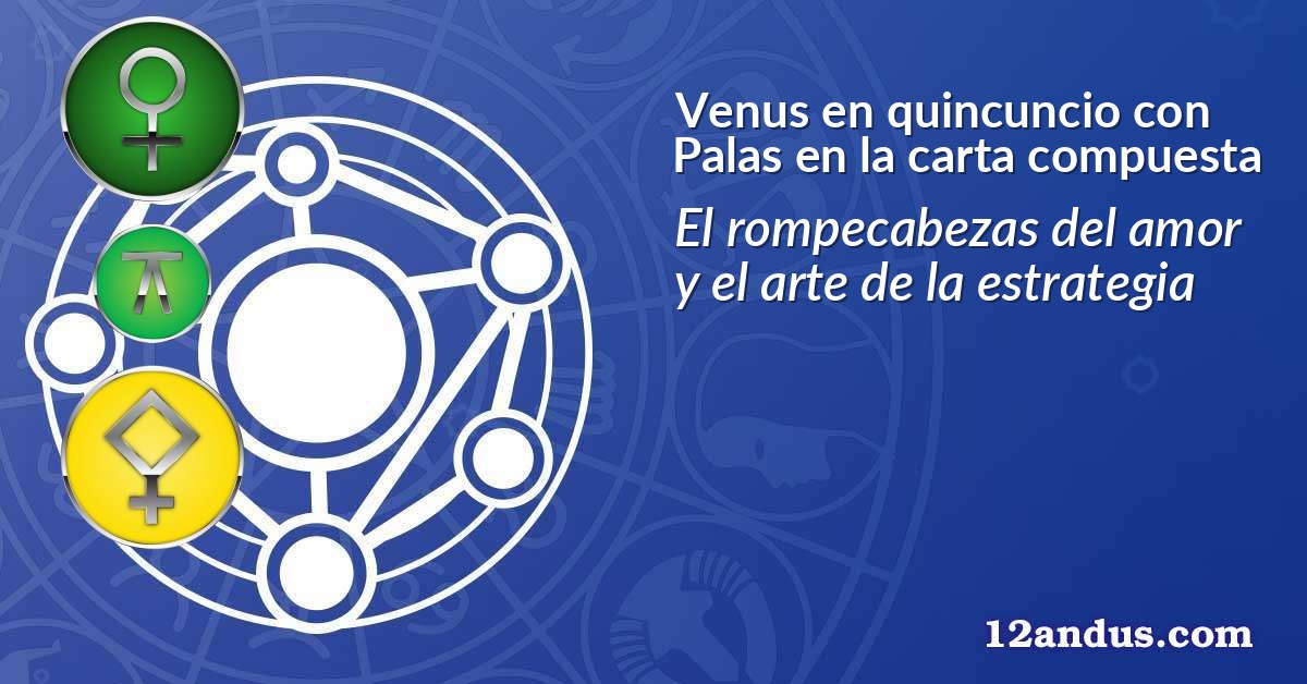 Venus en quincuncio con Palas en la carta compuesta