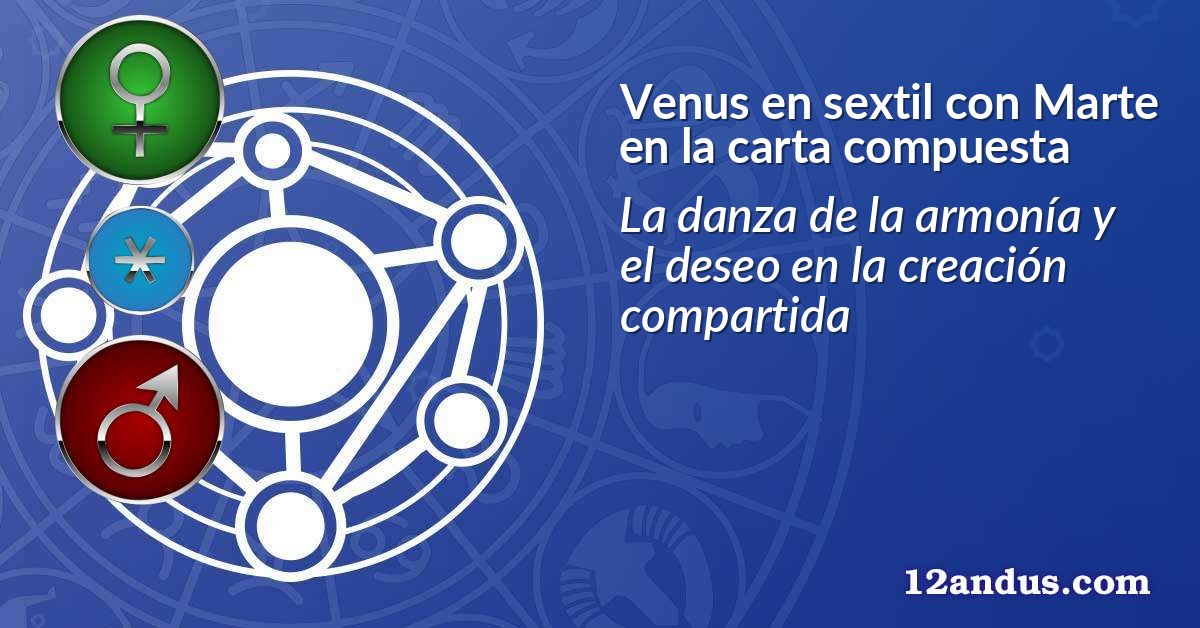 Venus en sextil con Marte en la carta compuesta
