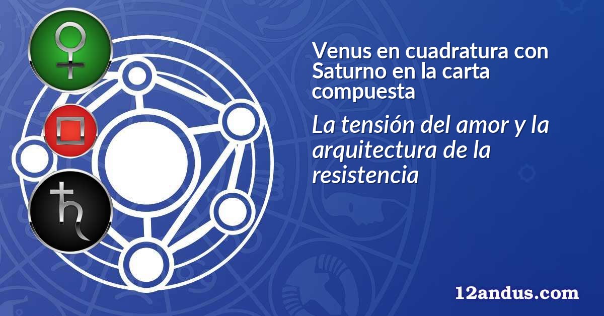 Venus en cuadratura con Saturno en la carta compuesta
