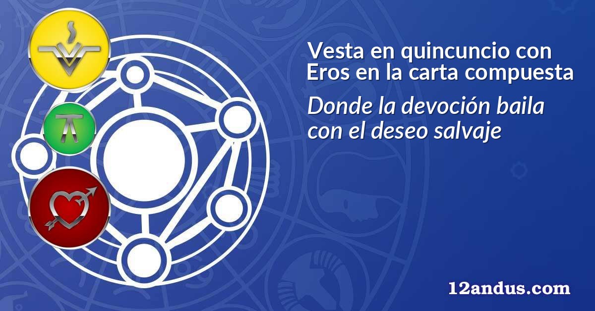 Vesta en quincuncio con Eros en la carta compuesta