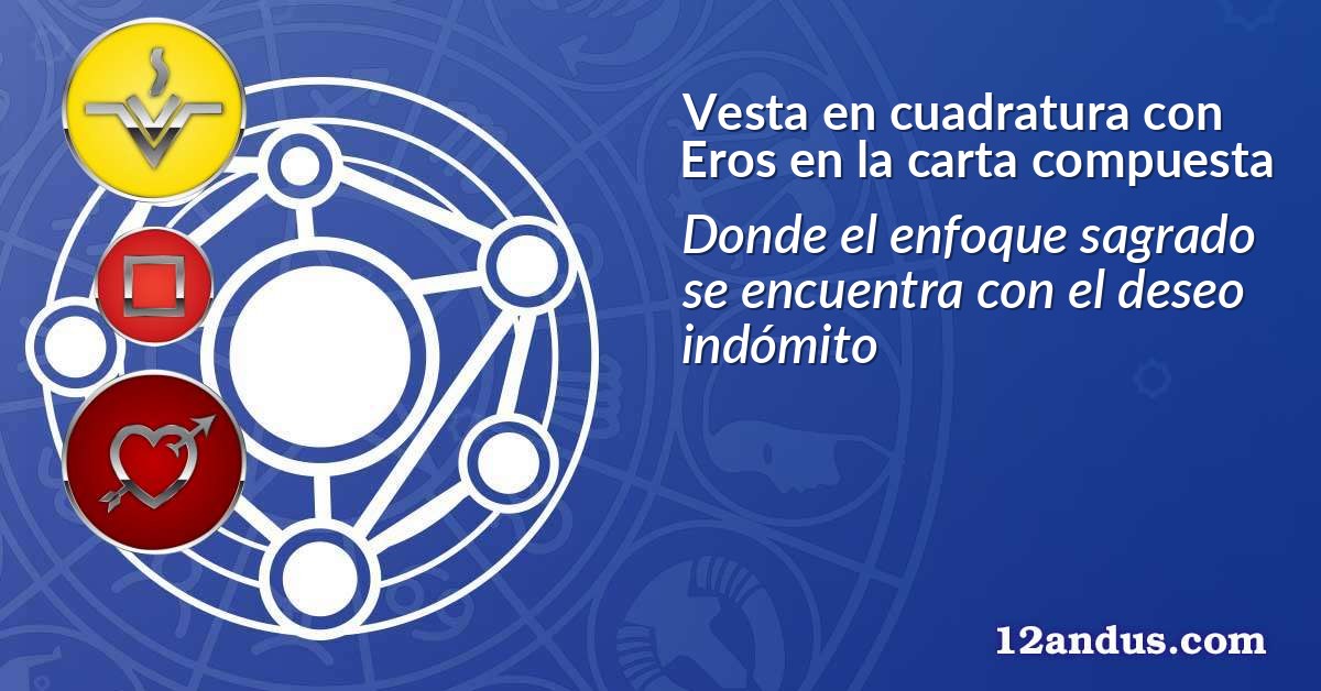 Vesta en cuadratura con Eros en la carta compuesta