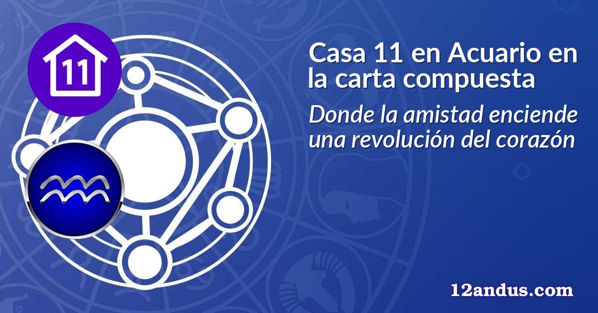 Casa 11 en Acuario en la carta compuesta