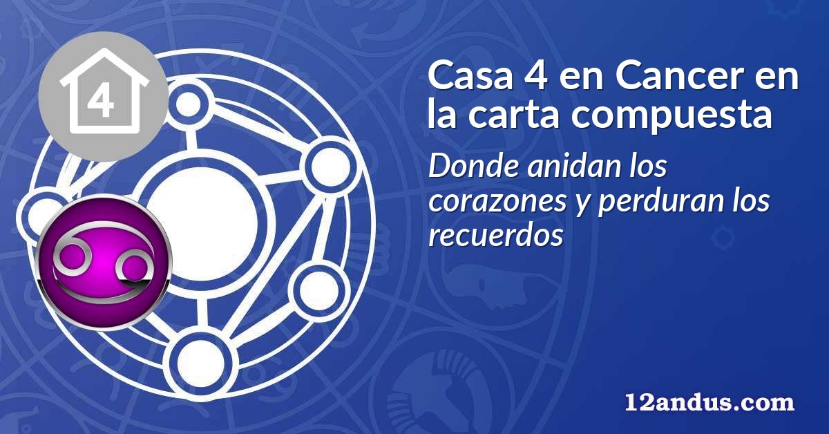 Casa 4 en Cancer en la carta compuesta