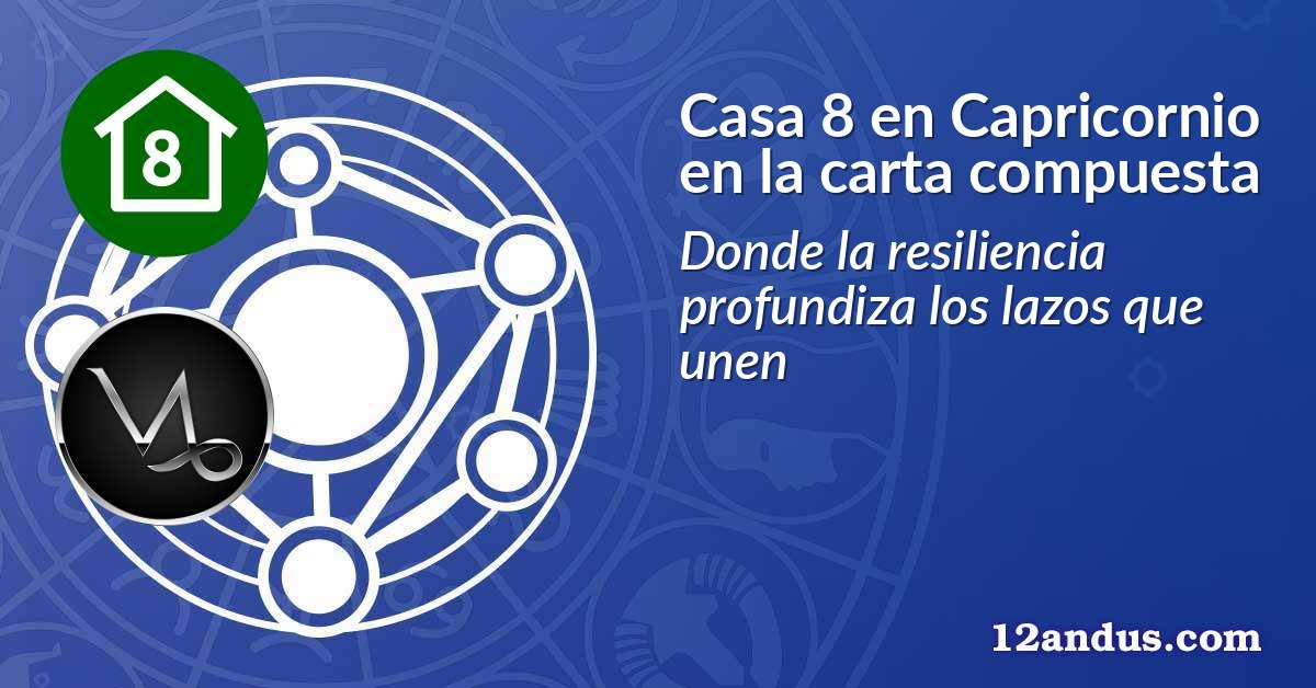 Casa 8 en Capricornio en la carta compuesta