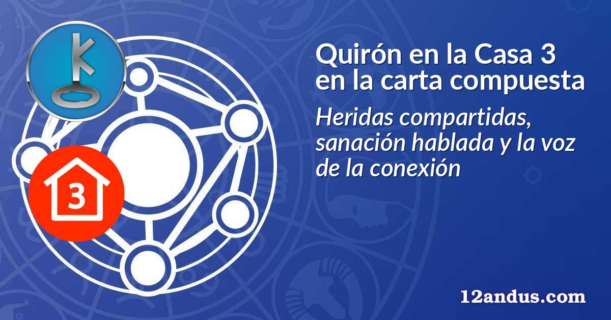 Quirón en la Casa 3 en la carta compuesta