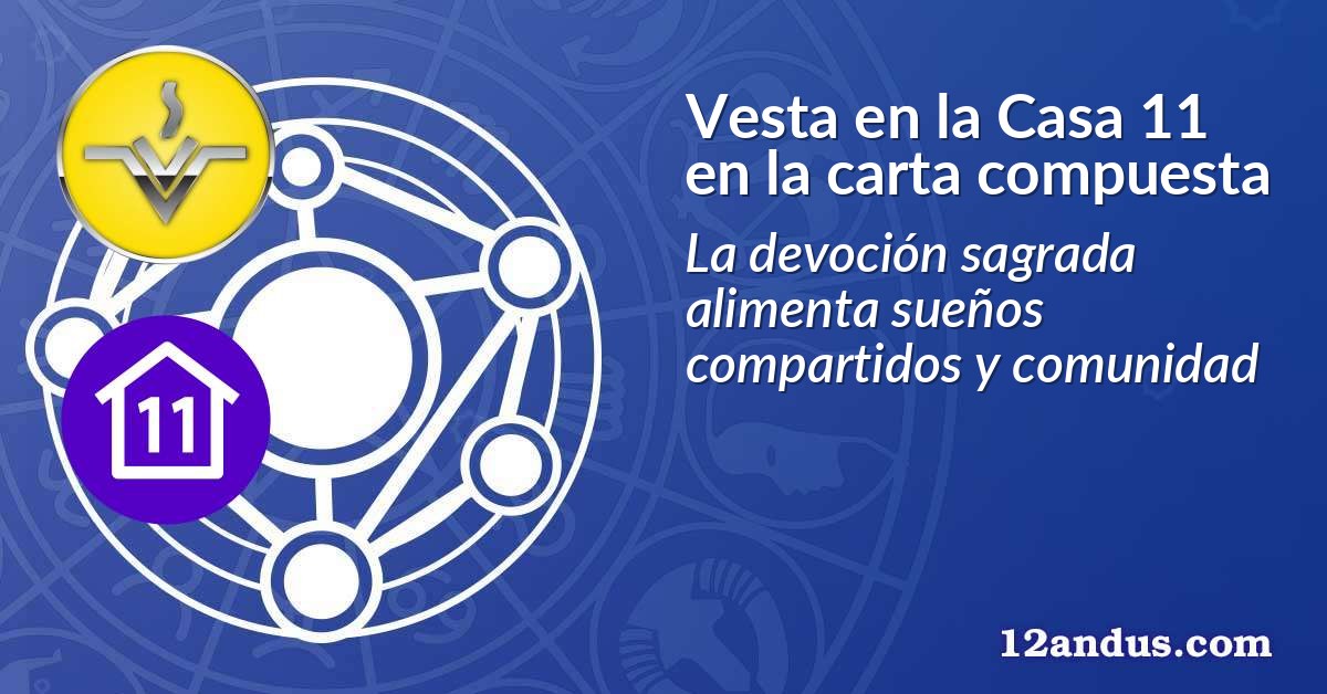 Vesta en la Casa 11 en la carta compuesta