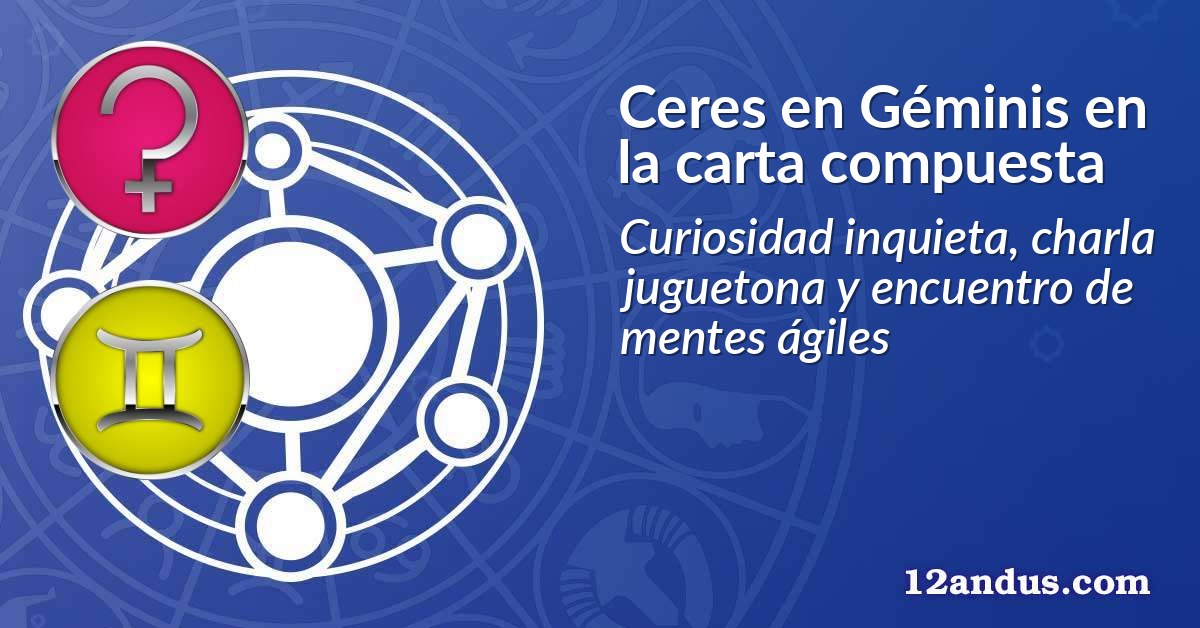 Ceres en Géminis en la carta compuesta