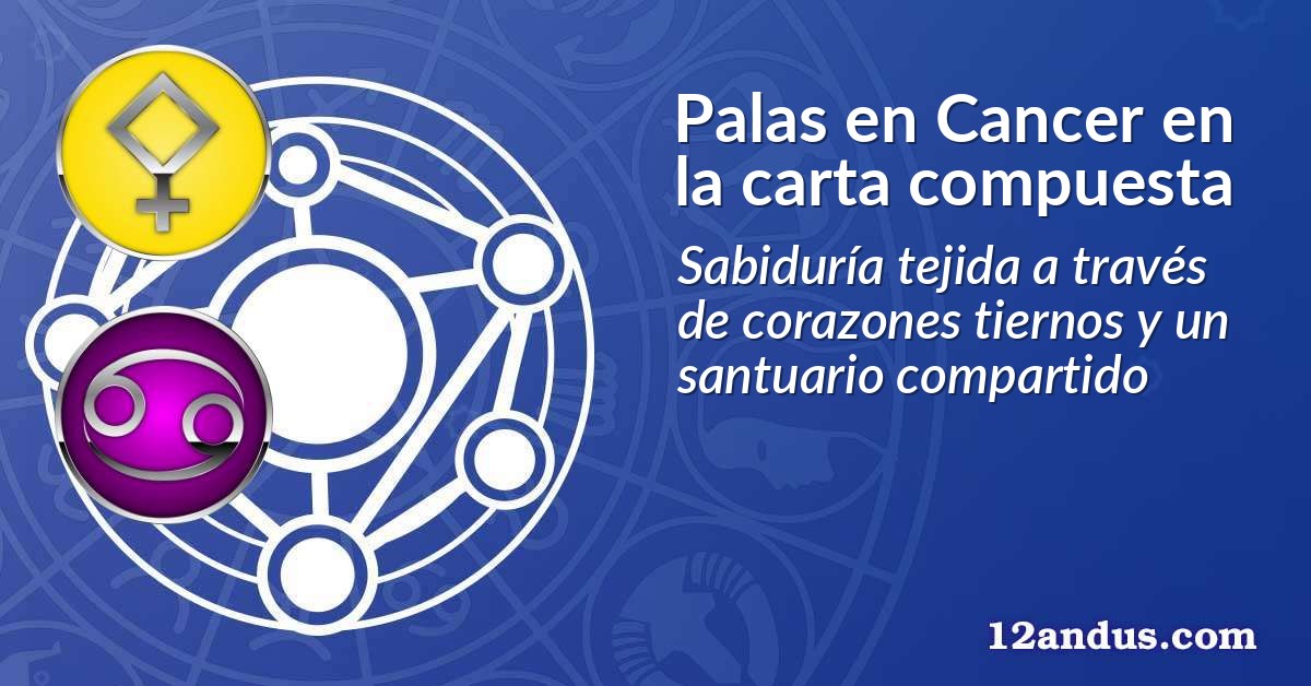 Palas en Cancer en la carta compuesta