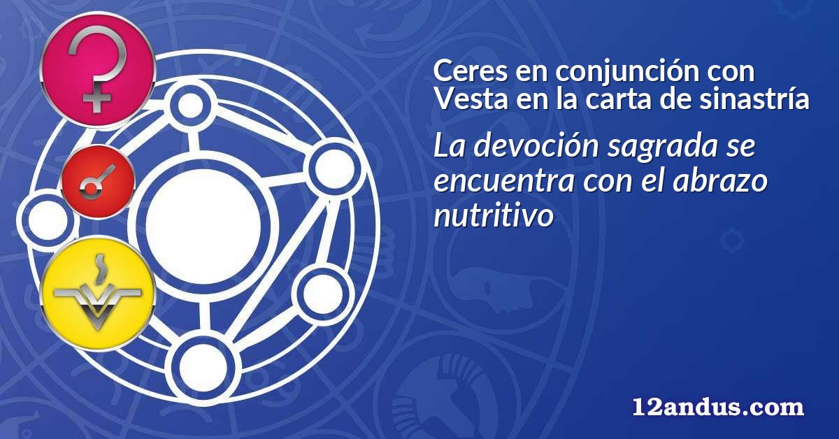 Ceres en conjunción con Vesta en la carta de sinastría