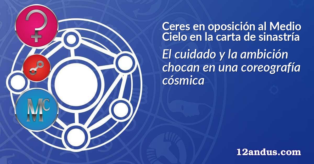 Ceres en oposición al Medio Cielo en la carta de sinastría