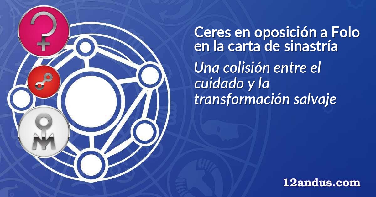 Ceres en oposición a Folo en la carta de sinastría