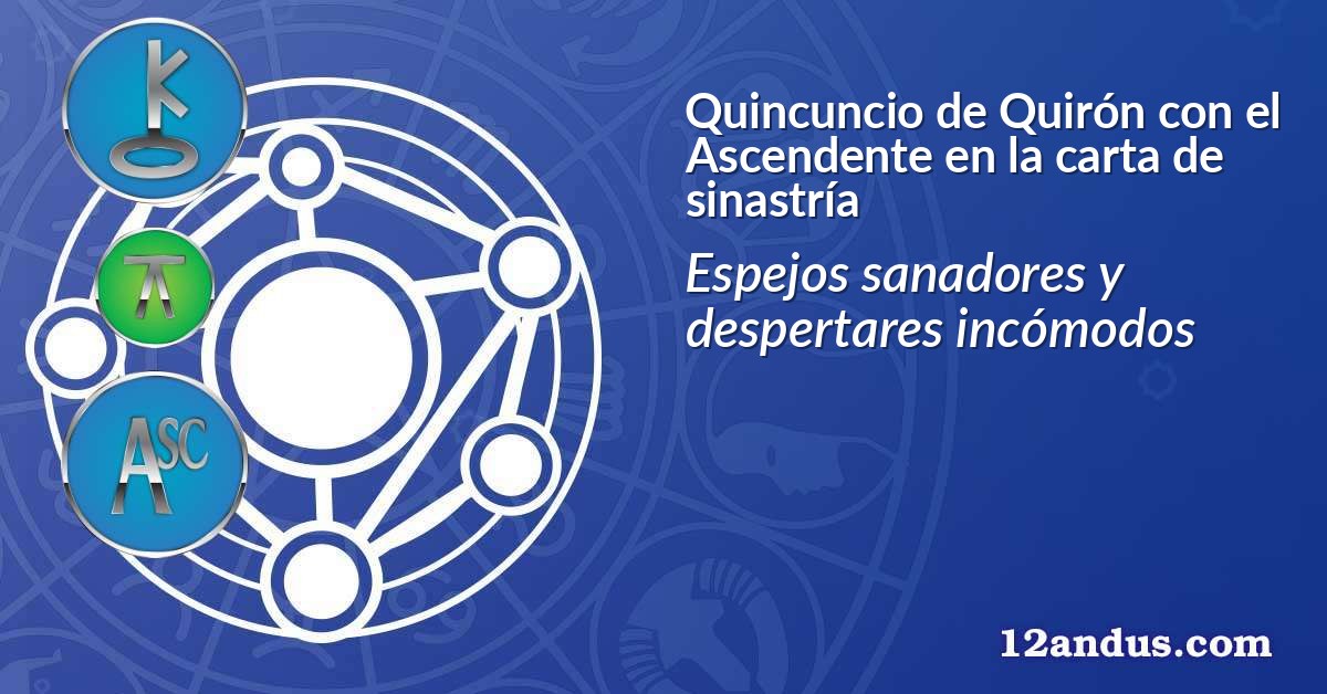 Quincuncio de Quirón con el Ascendente en la carta de sinastría