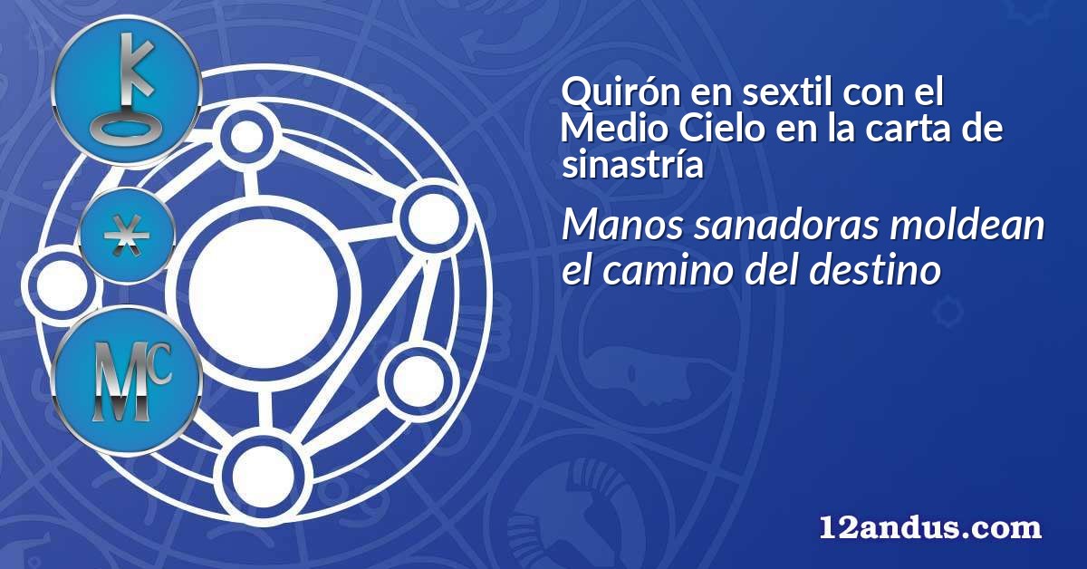 Quirón en sextil con el Medio Cielo en la carta de sinastría