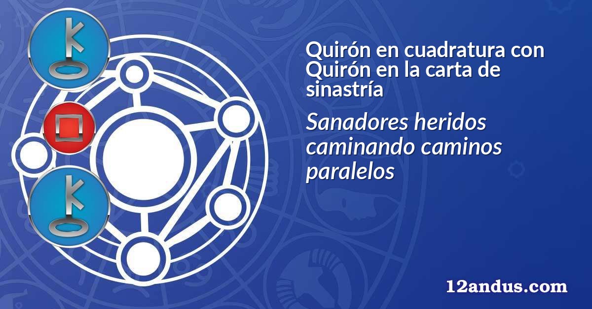 Quirón en cuadratura con Quirón en la carta de sinastría