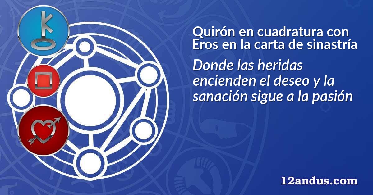Quirón en cuadratura con Eros en la carta de sinastría