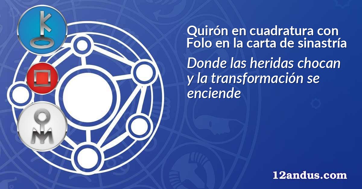 Quirón en cuadratura con Folo en la carta de sinastría
