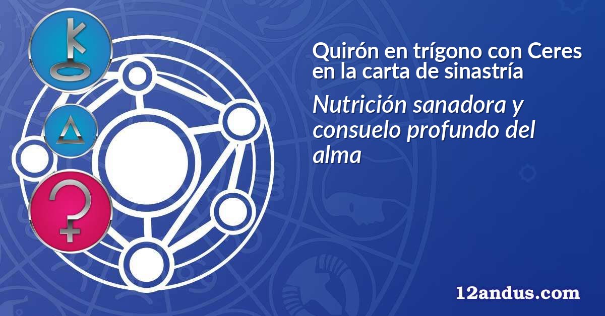 Quirón en trígono con Ceres en la carta de sinastría