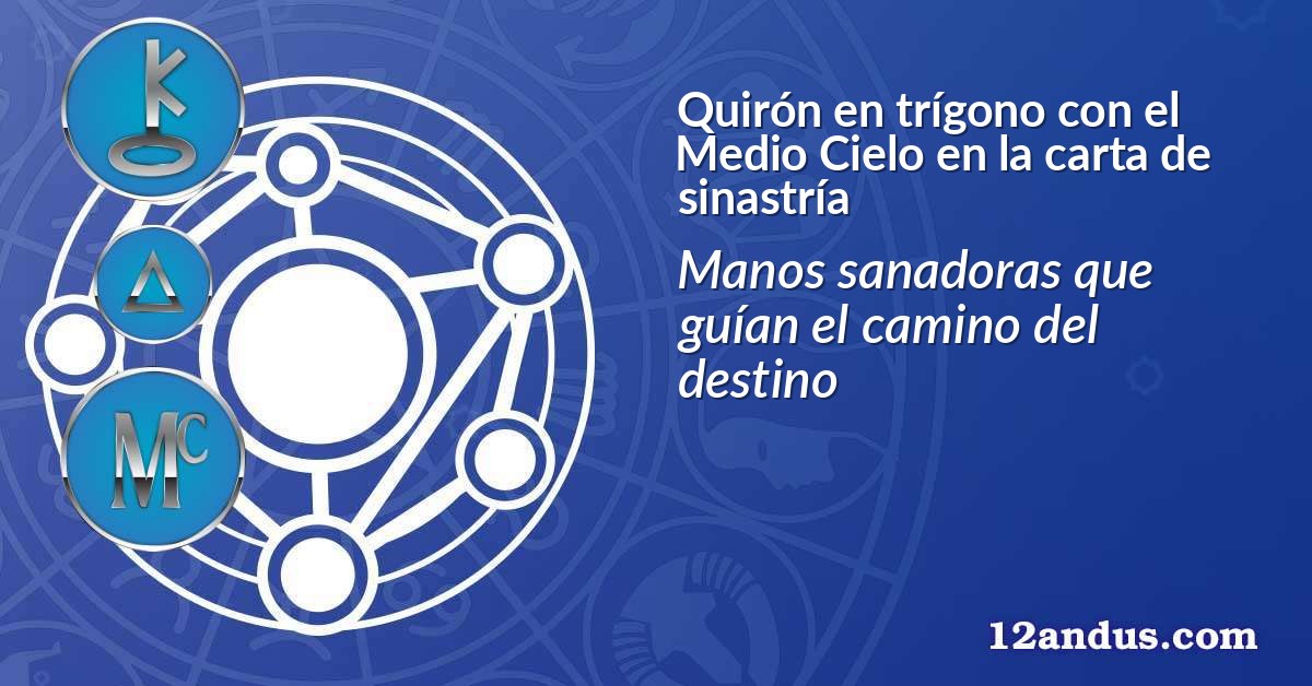 Quirón en trígono con el Medio Cielo en la carta de sinastría