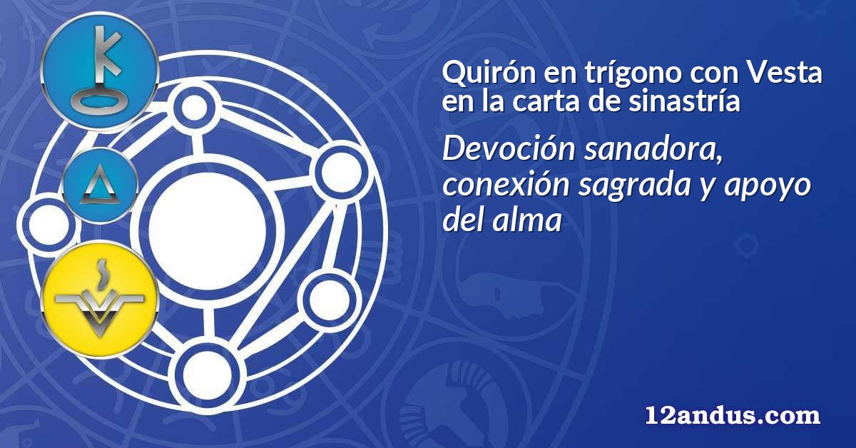 Quirón en trígono con Vesta en la carta de sinastría