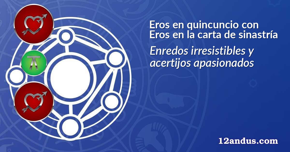 Eros en quincuncio con Eros en la carta de sinastría
