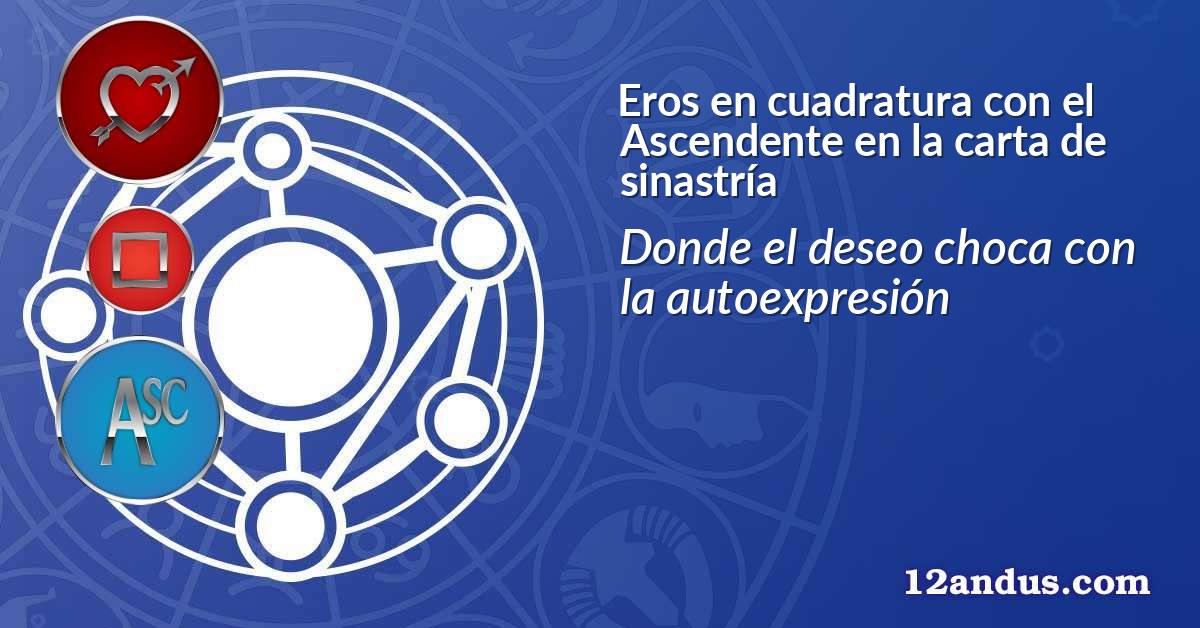 Eros en cuadratura con el Ascendente en la carta de sinastría
