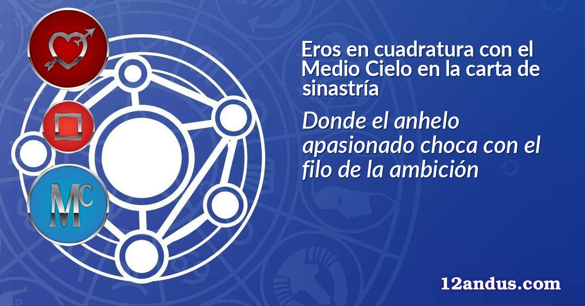 Eros en cuadratura con el Medio Cielo en la carta de sinastría