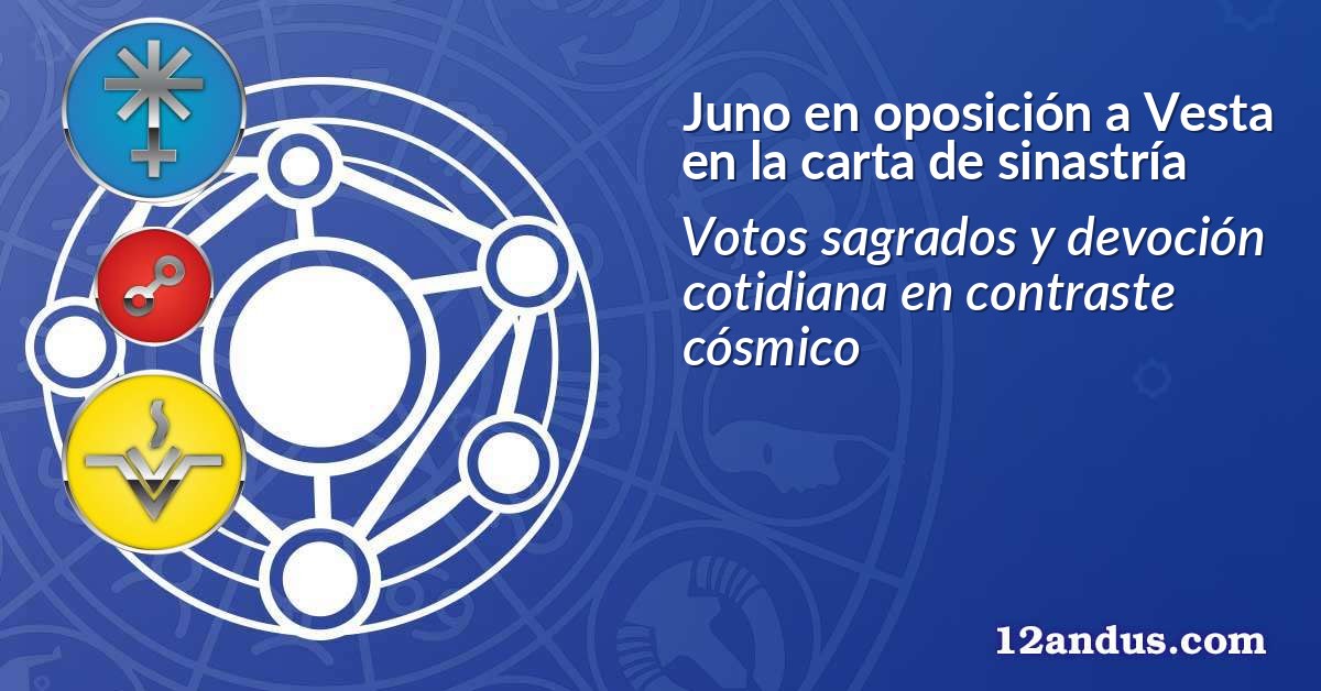 Juno en oposición a Vesta en la carta de sinastría